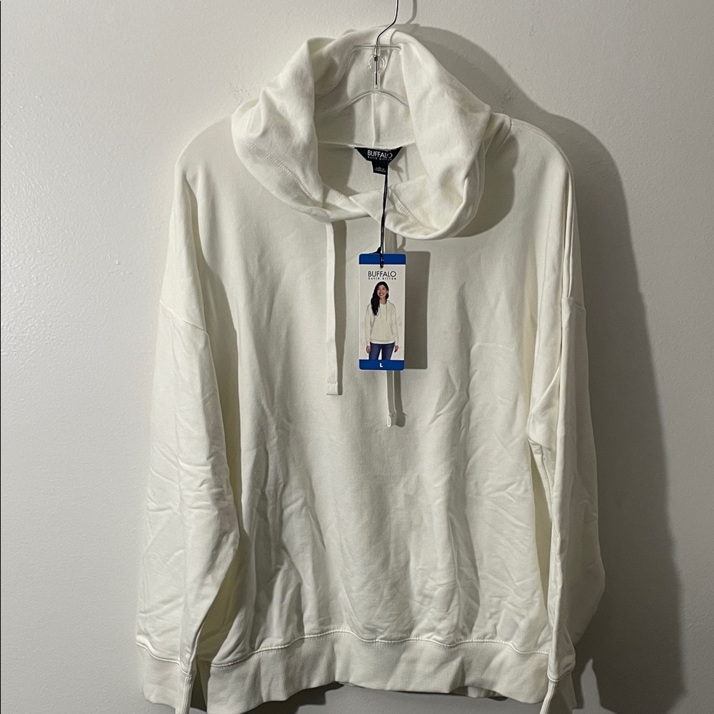 Share Buffalo Ladies' Super Soft Hoodie Color, Ivory Size L /Z6